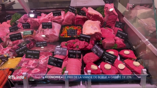 En un an, le prix de la viande de boeuf a augmenté de 23%. Cette hausse des prix inquiète les bouchers mais satisfait les éleveurs. Comment expliquer cette hausse des prix ? Cette tendance devrait-elle s'accentuer dans les mois à venir ? Explications.
