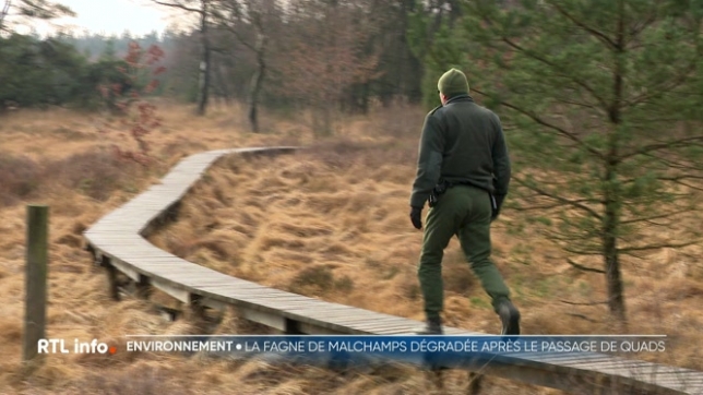 Le Département Nature et Forêts regrette le manque de respect de l'environnement des conducteurs de quads. Leur passage a détruit un caillebotis, entièrement rénové il y a moins de 2 ans, dans la fagne de Malchamps.