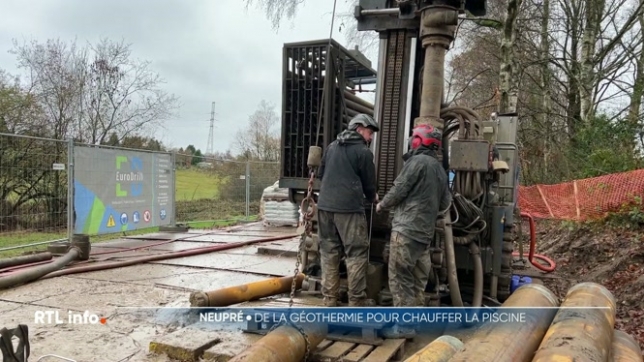Le chantier d'installation pour un chauffage géothermique vient de commencer et durera au moins deux ans. Jusqu'à présent, la piscine consomme 70.000 litres de mazout chaque année.