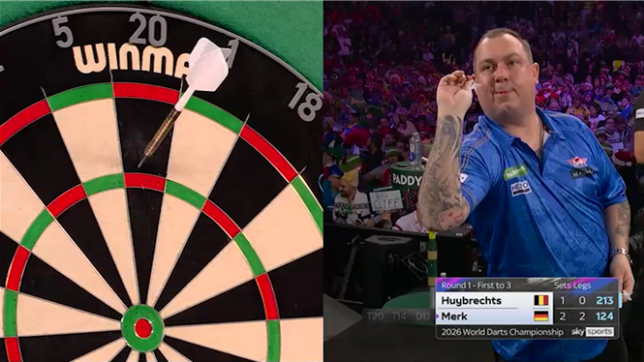 Au premier tour du Championnat du monde de fléchettes, le Belge Kim Huybrechts, 53e mondial, s'est incliné 1-3 face à l'Allemand Arno Merk, 163e mondial.