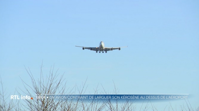 Une scène inhabituelle s'est déroulée dans le ciel liégeois ce matin. Un avion-cargo B747 de Challenge Airlines, qui venait de décoller de l'aéroport de Bierset en direction de New York, a tourné en rond pendant des heures et largué tout son kérosène sur les communes de la région.