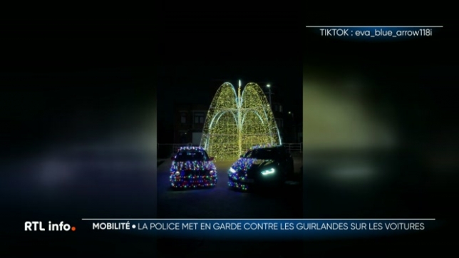 La zone de police de Charleroi constate que de plus en plus de voitures circulent… décorées à la manière d'un sapin de Noël. Si cela peut faire sourire, ce n'est pas sans risques : la police rappelle que cela est formellement interdit par le code de la route.