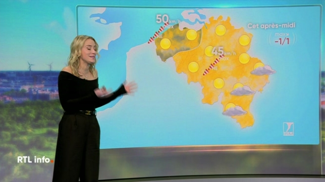 La journée de Noël est marquée par un temps ensoleillé mais froid, avec un vent assez soutenu.