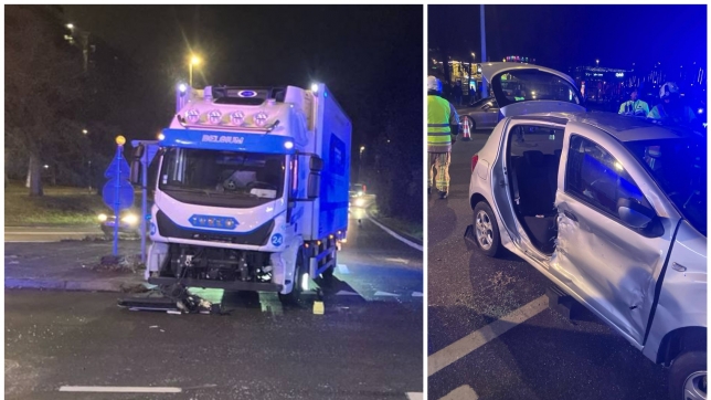 Les deux véhicules impliqués.