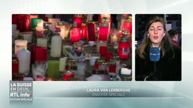 Laura Van Lerberghe fait le point ce soir en direct de Crans-Montana. Notre envoyée spéciale a passé la journée sur place, et témoigne de l'atmosphère particulièrement lourde qui règne depuis hier. On a appris qu'une Belge figure parmi les disparus, et qu'une autre est hospitalisée.