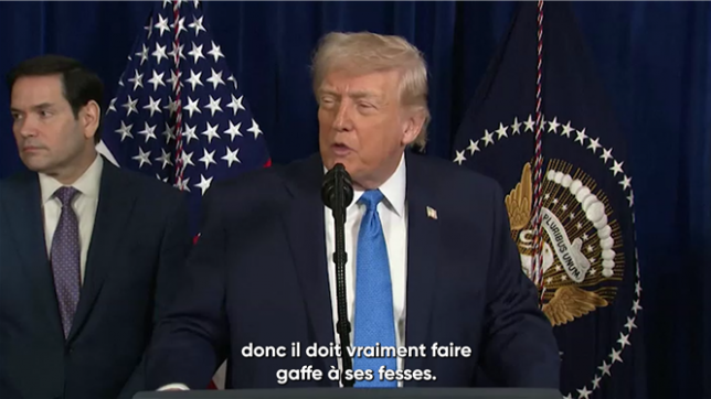 Donald Trump affirme que son homologue colombien, Gustavo Petro, devrait faire gaffe à ses fesses, après la capture du président vénézuélien Nicolas Maduro.