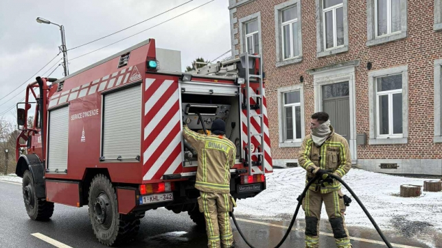 Les pompiers en intervention lors de cette opération