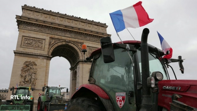 La colère des agriculteurs se poursuit : rassemblés depuis l'aube à Paris après parfois des centaines de kilomètres, ils réclament des mesures fortes face aux crises sanitaires traversées et s'inquiètent de l'accord Mercosur jugé imminent.