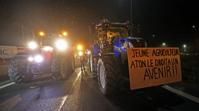 Image d’illustration. Des agriculteurs français et belges manifestent à Crespin, dans le nord de la France, le 4 décembre 2024.
