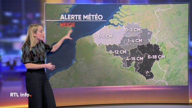 En direct, Emilie Dupuis explique les diverses alertes météo lancées par l'IRM au vent, à la pluie et aux conditions glissantes, en raison des intempéries. Elle fait le point sur la situation ce soir et donne les prévisions pour demain et les jours suivants.