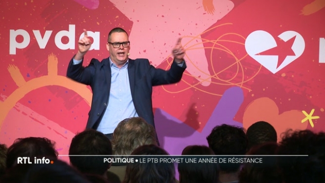 Lors des voeux du Nouvel an devant les militants du PTB, le président du parti Raoul Hedebouw a promis une année de résistance où le mouvement social fera reculer la majorité Arizona et ses mesures d'économie.