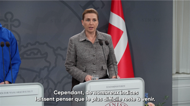 La Première ministre danoise, Mette Frederiksen, affirme qu'il n'a pas été facile de résister à ce qu'elle qualifie de pression totalement inacceptable de la part de notre plus proche allié, après les menaces du président américain Donald Trump de s'emparer du Groenland. Trump évoque depuis des années l'idée d'acheter ou d'annexer ce territoire autonome, et a encore attisé les tensions en déclarant que les États-Unis s'empareraient du territoire d'une manière ou d'une autre