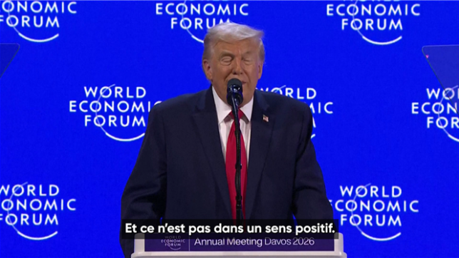Le président américain Donald Trump affirme que l'Europe ne va pas dans la bonne direction au début de son discours très attendu au Forum économique mondial de Davos.