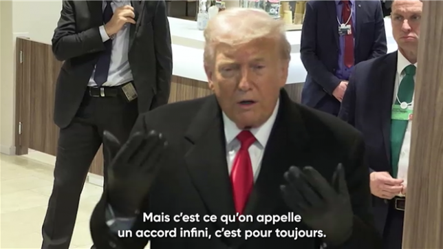 Après des semaines de déclarations plus agressives les unes que les autres, Donald Trump annonce subitement à Davos le cadre d'un futur accord sur le Groenland et lève ses menaces douanières autant que militaires. Le président américain a refusé de préciser si le compromis en discussions donnait aux Etats-Unis la possession du territoire autonome danois, comme il l'a exigé à de multiples reprises.