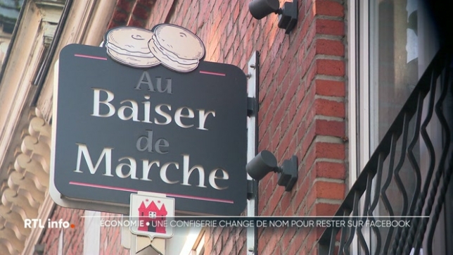La confiserie Au Baiser de Marche doit changer de nom pour être sur Facebook. La propriétaire ne souhaite cependant pas de procédure pour continuer à utiliser son nom.