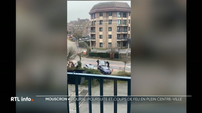 Deux véhicules se sont engagés dans une course-poursuite en début d'après-midi, avant que des coups de feu ne retentissent, provoquant accidents et panique dans le centre-ville. Les rues ont été quadrillées et un hélicoptère de la police a été mobilisé pour repérer les fuyards.