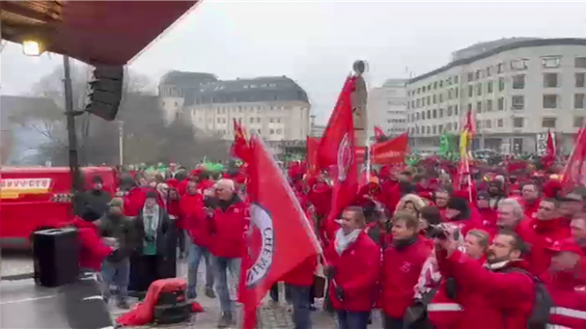 Les manifestants sont rassemblés au niveau de la Gare Centrale de Bruxelles