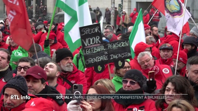 Un millier de travailleurs de la SNCB a manifesté aujourd'hui à Bruxelles afin de dénoncer la réforme des chemins de fer belges. D'autres actions sont prévues en février; plusieurs syndicats se disent prêts à aller jusqu'au bout.