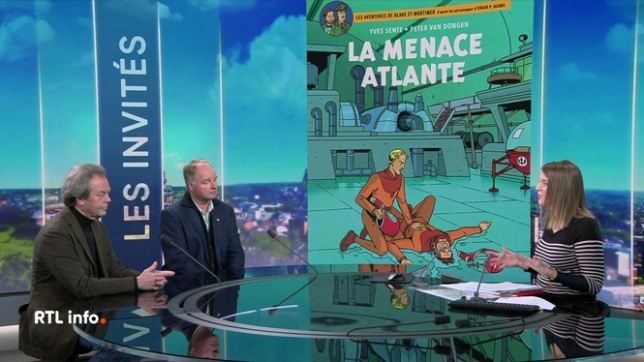 Justine Pons reçoit le scénariste Yves Sente, pour la sortie de la BD La menace Atlante, nouveau tome de Blake et Mortimer, et Laurent Durieux, illustrateur pour le hors-série La double exposition.