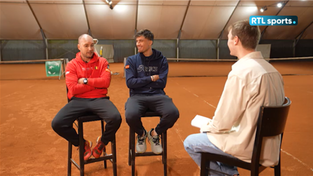 Un tatouage ?: Raphaël Collignon lance un défi à ses équipiers en Coupe Davis