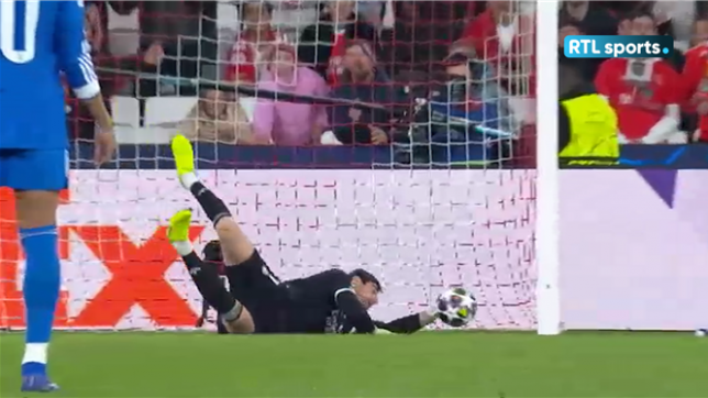 Ligue  des Champions : le superbe arrêt de Thibaut Courtois contre Benfica