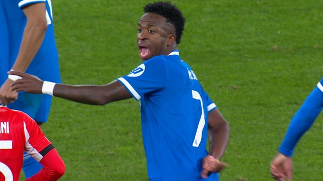 Vinicius a quitté le terrain plusieurs minutes.