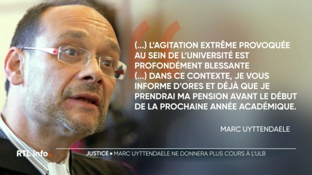 Accusé d'atteinte à l'intégrité sexuelle de la part d'une ancienne stagiaire, l'avocat et professeur de droit constitutionnel a cédé face à la pression. Des étudiants avaient lancé une pétition pour réclamer qu'il soit écarté par l'Université Libre de Bruxelles. Marc Uyttendaele fait un pas de côté.