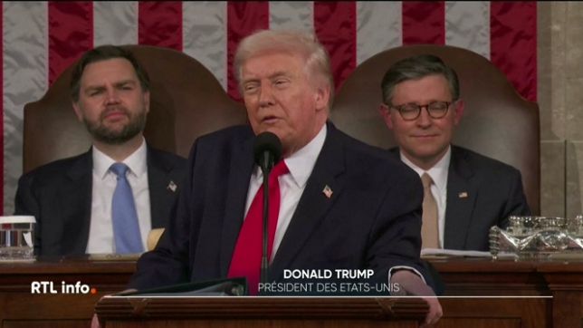 Donald Trump a prononcé son premier discours sur l'État de l'Union depuis son retour à la Maison-Blanche. Devant le Congrès, il a battu le record du plus long discours de l'histoire : 1 h 47 pour présenter ses ambitions pour l'année à venir et vanter le « redressement historique » des États-Unis.