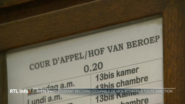 La cour d'appel de Bruxelles confirme la suspension du prononcé pour un étudiant en gynécologie reconnu coupable de viol, estimant qu'une condamnation serait disproportionnée au vu de sa personnalité jugée favorable.