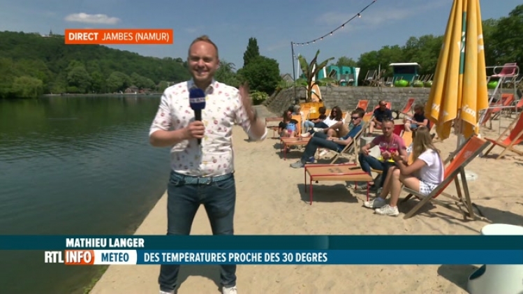 Chaleur: infos en direct d'une plage éphémère à Jambes