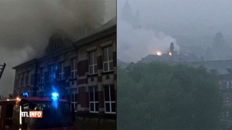 La foudre est tombée sur une école de Nivelles, ravagée par un incendie
