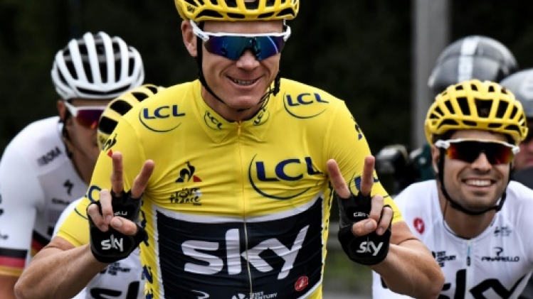 Chris Froome, blanchi par l'UCI, au départ du Tour de France