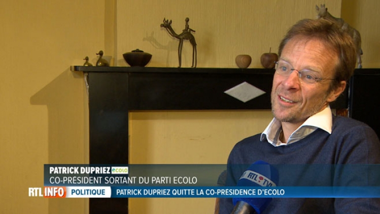 Patrick Dupriez ne sera plus co-président d'Ecolo: Ce moment-ci permet de prendre une décision difficile de façon sereine