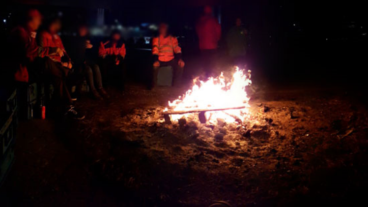 Image de la grève à Charleroi envoyée par Djou