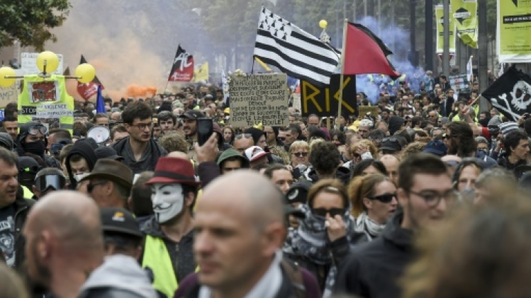 Manifestation des gilets jaunes: heurts à Nantes, 26 interpellations