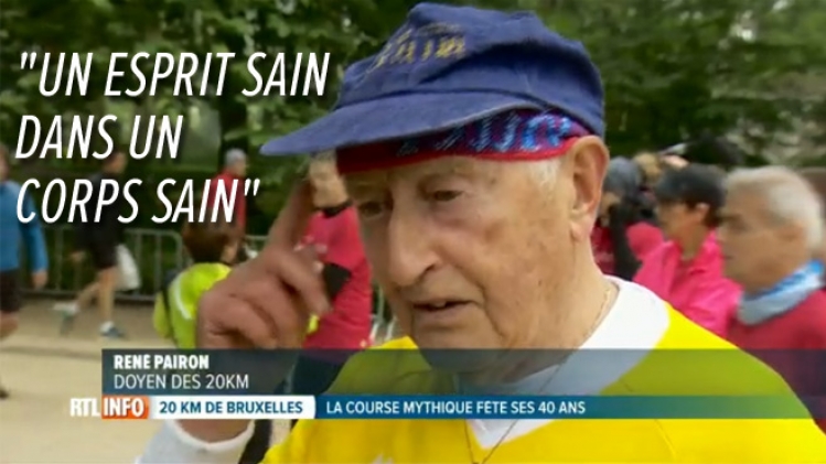 René, 90 ans, est le doyen des 20 km de Bruxelles: il nous dévoile les SECRETS de la course (vidéo)