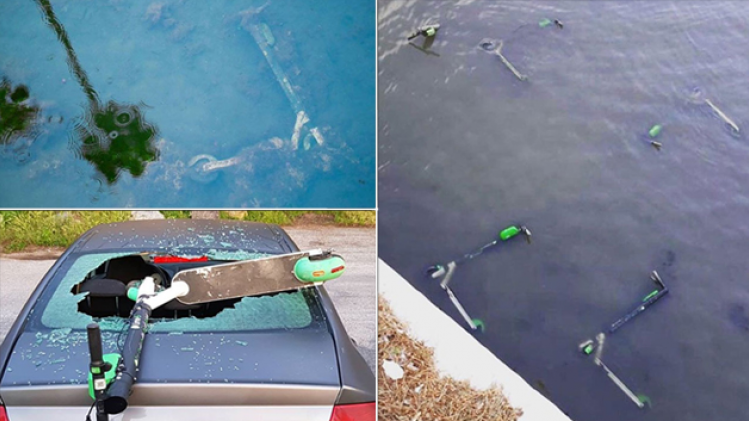 3 photos trottinettes