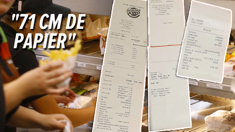 71 cm de papier!: Johnny choqué par la longueur des tickets de caisse au Burger King