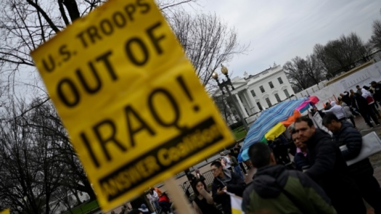 Pas de guerre contre l'Iran: des manifestants défilent aux Etats-Unis