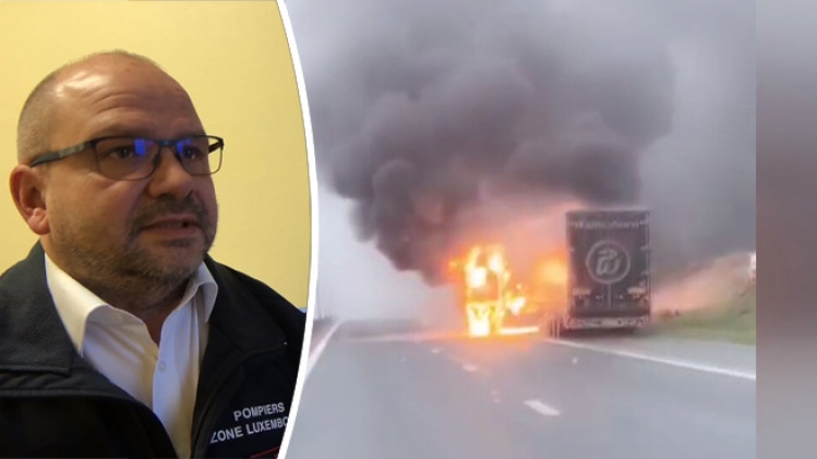 Camion en feu sur l'autoroute E25: Les pompiers ont pris des risques anormaux, déplore le commandant de la zone en colère