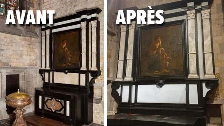 Histoire surréaliste: la Collégiale Sainte-Waudru de Mons grossièrement restaurée… par un amateur (photos)