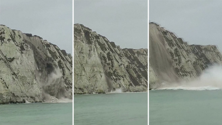 Une partie des célèbres falaises de Douvres s'effondre dans la Manche