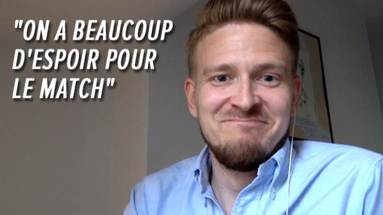 Matty, supporter finlandais qui vit à Bruxelles: C'est la 1ère fois que la Finlande participe à un tournoi comme ça