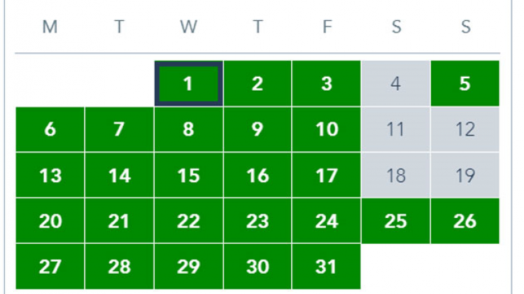 Des places disponibles en décembre