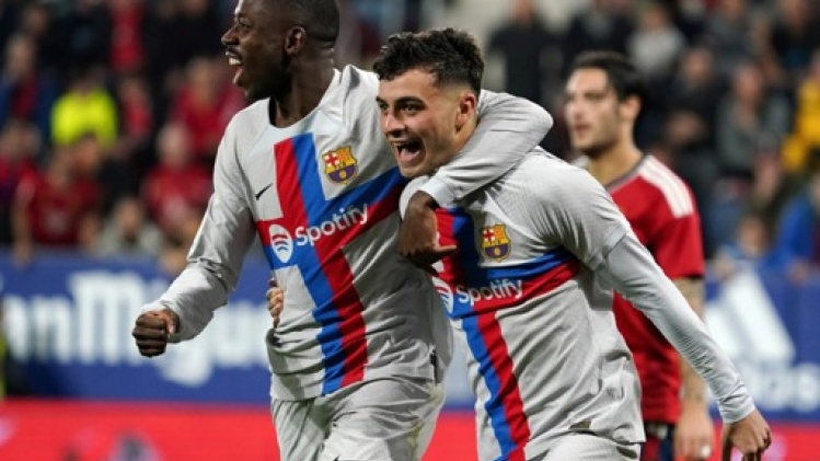 La Liga - Barcelone s'impose à 10 à Osasuna, Lewandowski et Piqué exclus