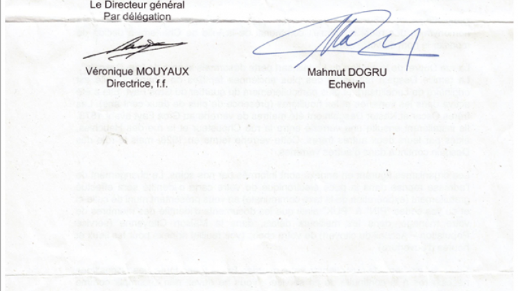 La lettre du changement d'adresse