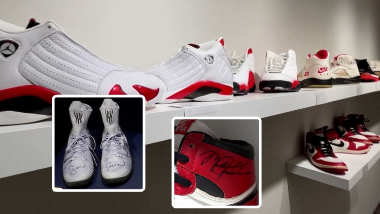 Incroyable des paires de baskets port es par Michael Jordan et