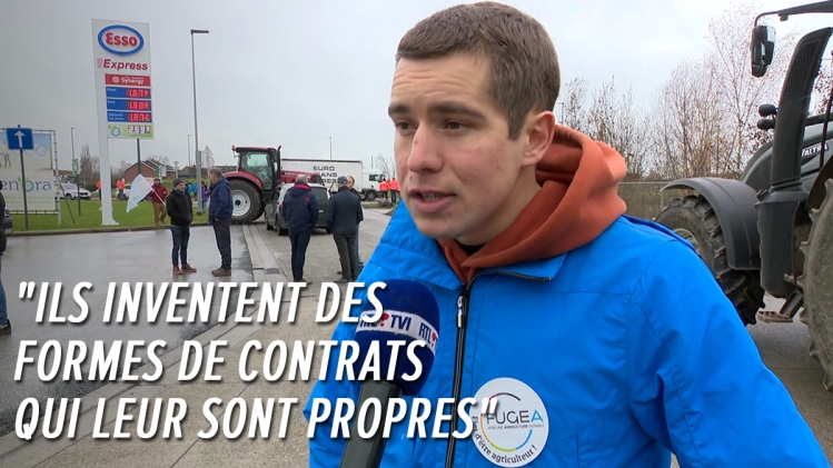 Des agriculteurs bloquent un entrepôt Colruyt à Ghislenghien: Ils sont responsables de la montée des prix des terres
