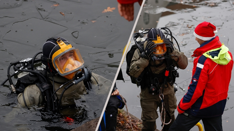 Étonnantes fouilles par 5° à Berlin: des plongeurs de la police recherchent un trésor dans un canal