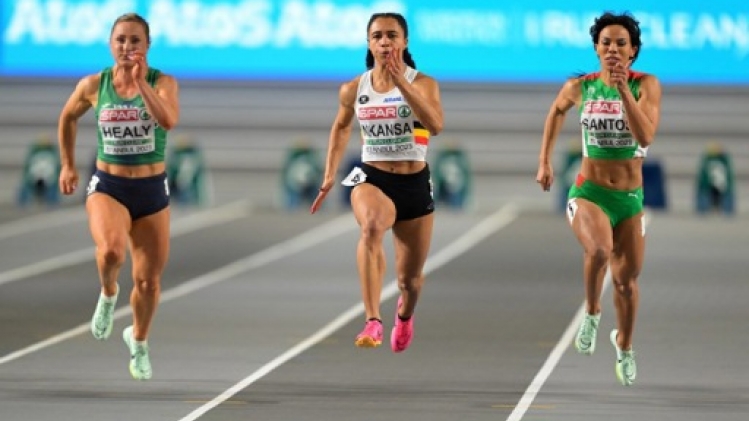 Rani Rosius et Delphine Nkansa en finale du 60m haies